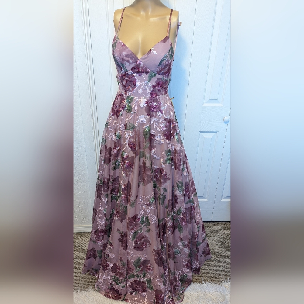 say yes to the prom dress Women's Pink Zippered Lined Lace Up Size 3 .